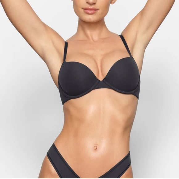COPY - SKIMS - Fits Everybody Push-Up Bra | Size: 32C | Color: Onyx | NWT/NEW - Picture 1 of 10